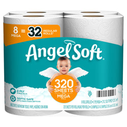 Angel Soft Bathroom Tissue Rolls - 2560 CT 8 Pack