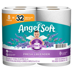 Angel Lavender Soft Bathroom Tissue Rolls - 2560 CT 8 Pack