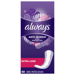 Always Anti-Bunch Extra Long Liners - 40 CT 6 Pack