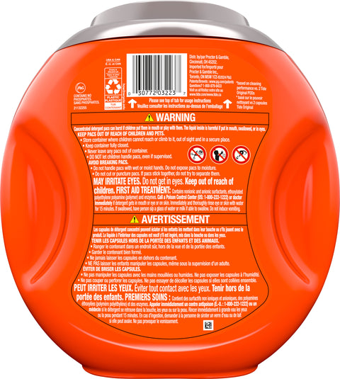 Tide Odor Defense + Oxi Laundry Detergent Pacs, Original Scent, Advanced Odor + Stain Fighter Pods 32 CT - 47 OZ 4 Pack