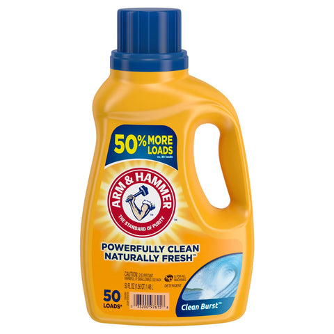Arm & Hammer Clean Burst Laundry Detergent - 50 FZ 8 Pack