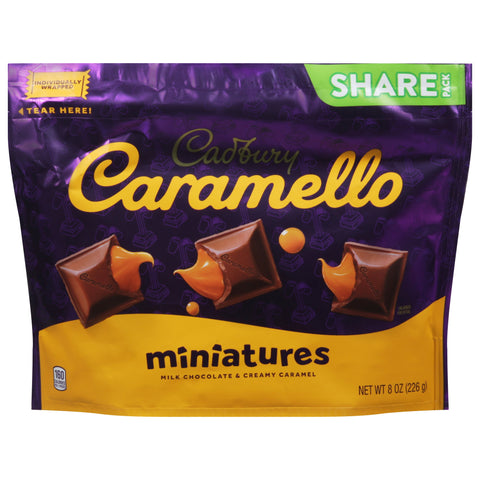 Cadbury Milk Chocolate & Creamy Caramel - 8 OZ 8 Pack