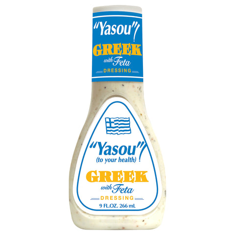 Yasou Greek With Feta Dressing - 9 FZ 9 Pack