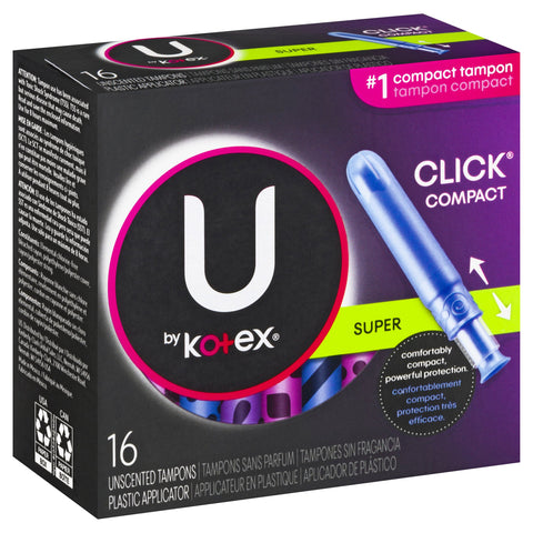 U By Kotex Super Tampons - 16 CT 8 Pack