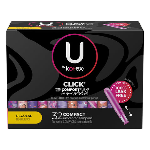 U By Kotex Regular Tampons - 32 CT 6 Pack
