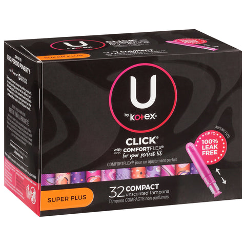 U By Kotex Super Plus Tampons - 32 CT 6 Pack