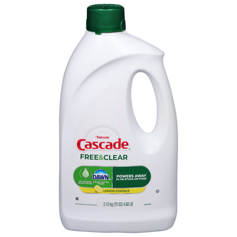 Cascade Free & Clear Dishwasher Detergent - 75 OZ 6 Pack
