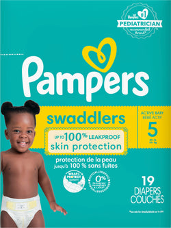 Pampers Diapers Size 5 (27+ lb) Jumbo Pack - 19 CT 4 Pack