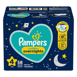 Pampers Diapers 4 (22-37 lb) Super Pack - 58 Diapers