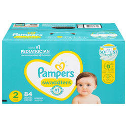 Pampers Diapers 2 (12-18 lb) Super Pack - 84 Diapers
