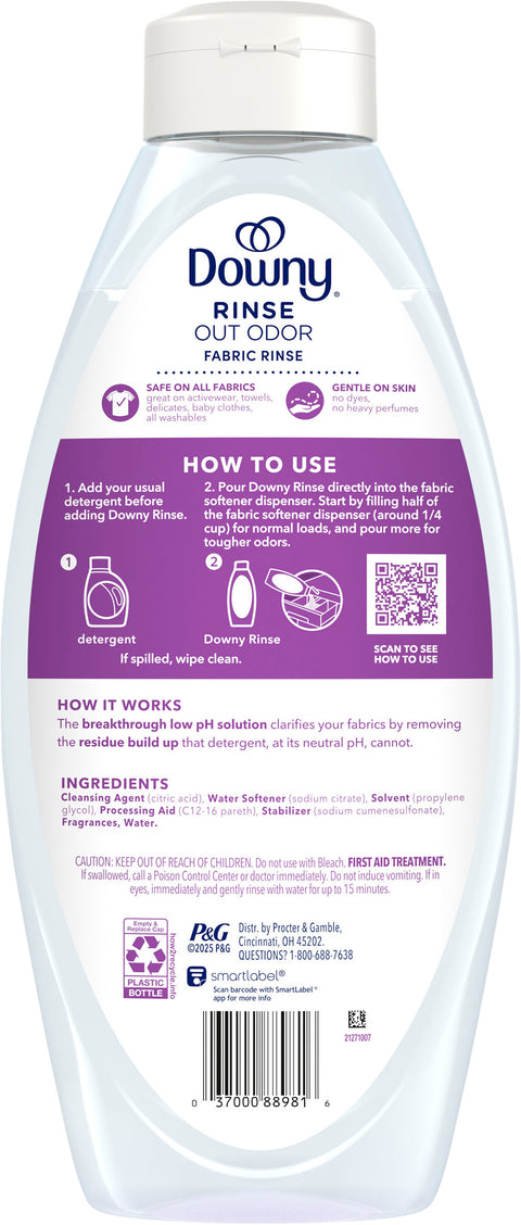 Downy Rinse Laundry Odor Remover Fresh Lavender Scent - 48 FZ 4 Pack