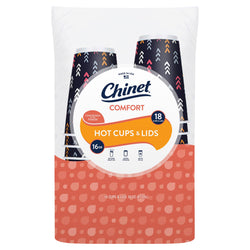 Chinet Hot Comfort Cups With Lids - 18 CT 6 Pack
