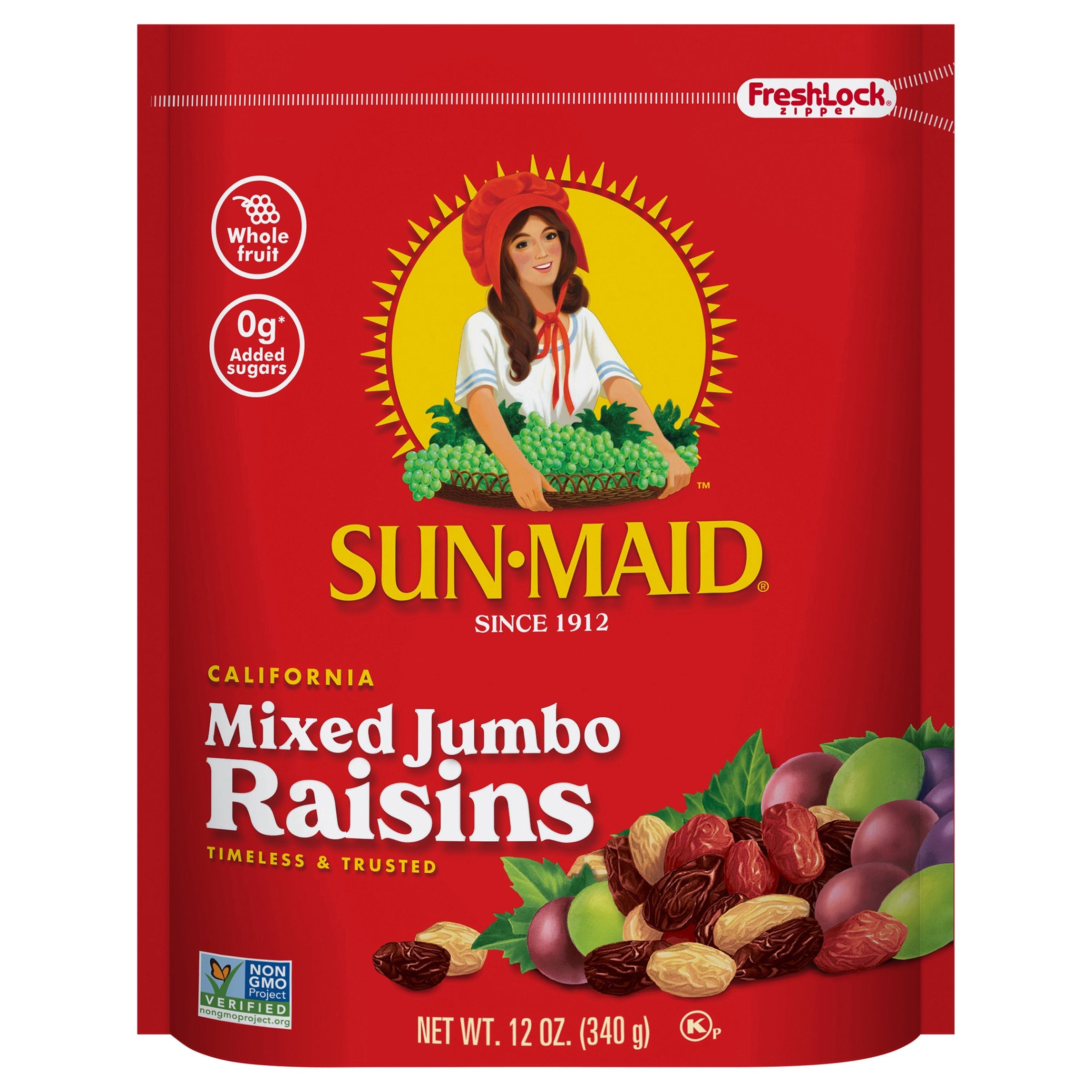 Sunmaid Mixed Jumbo Raisins - 12 OZ 10 Pack – StockUpExpress
