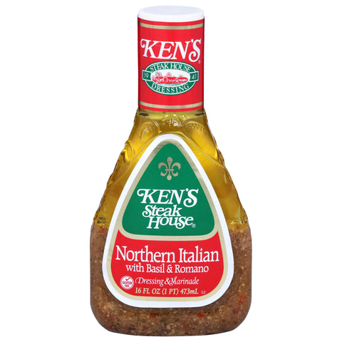Ken's Steak House Northern Italian with Basil & Romano Dressing & Marinade 16 fl oz - 6 Pack