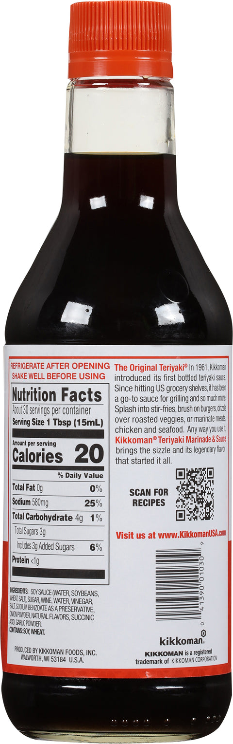 Kikkoman Teriyaki The Original Marinade & Sauce 15 fl oz - 12 Pack