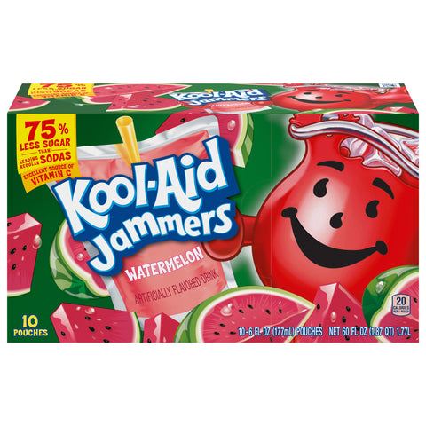 Kool Aid Jammers Watermelon Juice  - 6 FZ - 4 Pack of 10