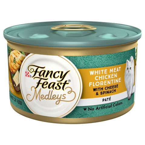 Fancy Feast Medleys White Meat Chicken Florentine With Cheese & Garden Greens - 3 OZ 24 Pack