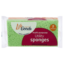 Life Goods Sponges Multi-Purpose Utility - 2 CT 12 Pack