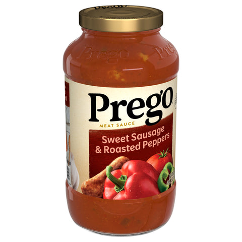 Prego Sweet Sausage & Roasted Peppers Meat Sauce - 23.5 OZ 6 Pack