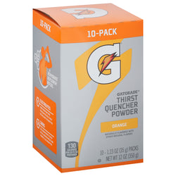 Gatorade Powder Orange - 1.23 OZ Packets 10 Pack Case of 8 (80 Total)