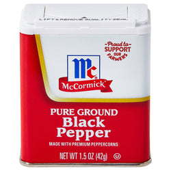 Mccormick Black Pepper Ground - 1.5 OZ 12 Pack