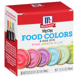 Mccormick Neon Food Colors - 1.5 FZ 8 Pack