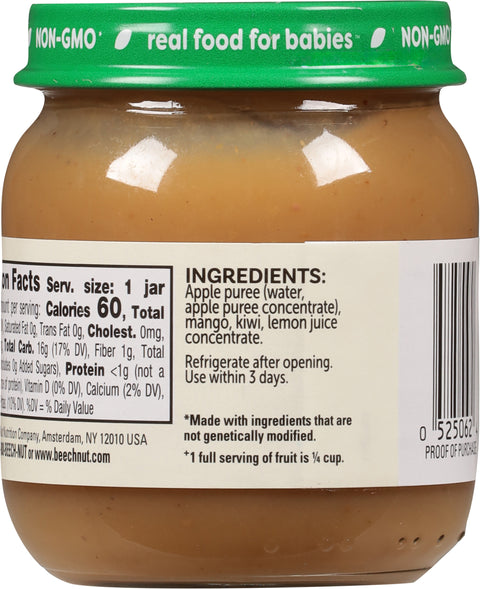 Beechnut Stage 2 Apple Mango & Kiwi - 4 OZ 10 Pack