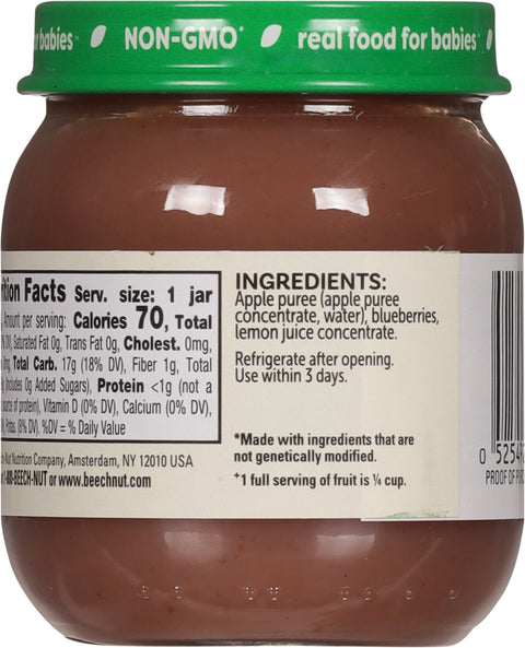 Beechnut Stage 2 Apples & Blueberry - 4 OZ 10 Pack