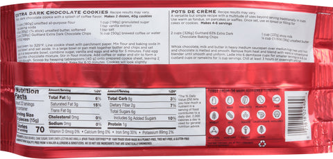 Guittard Extra Dark Chocolate Chips 63% Cocoa - 11.5 OZ back of package