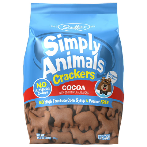 Stauffer's Simply Animals Crackers Cocoa - 14.5 OZ 12 Pack