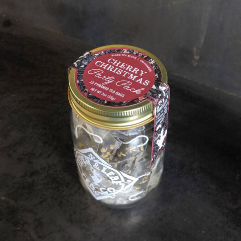 Cherry Christmas Party Pack 25 Sachets in Pint Jar