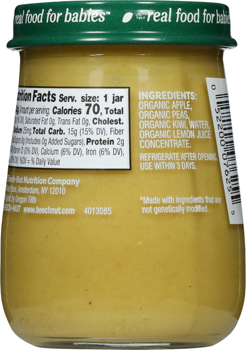 Beech-Nut Organics Stage 2 (6+ Months) Apple, Pea & Kiwi 4 oz