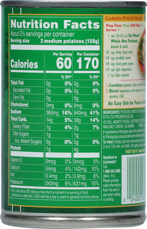 Del Monte Vegetables Whole Potatoes 14.5 OZ