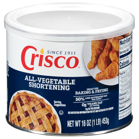 Crisco All-Vegetable Shortening Gluten Free - 16.0 OZ 12 Pack