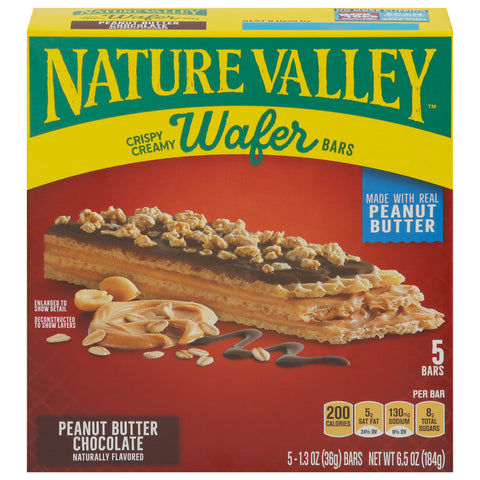 Nature Valley Crispy Creamy Peanut Butter Chocolate Wafer Bars 6.5 OZ