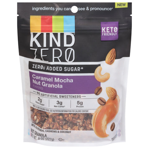 Kind Zero Caramel Mocha Nut Granola 8 oz - 5 Pack