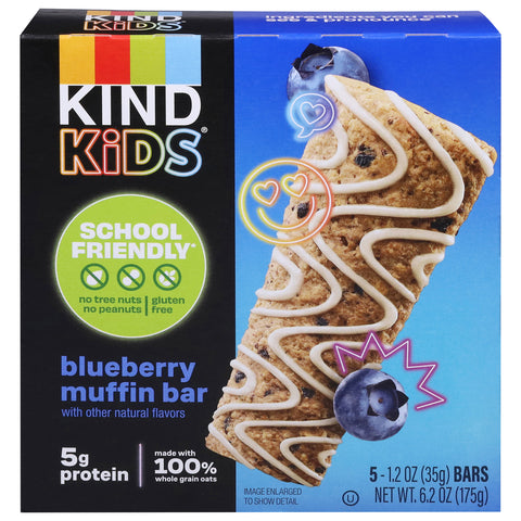 Kind Kids Blueberry Muffin Bars 5 - 1.2 oz Bars - 8 Pack