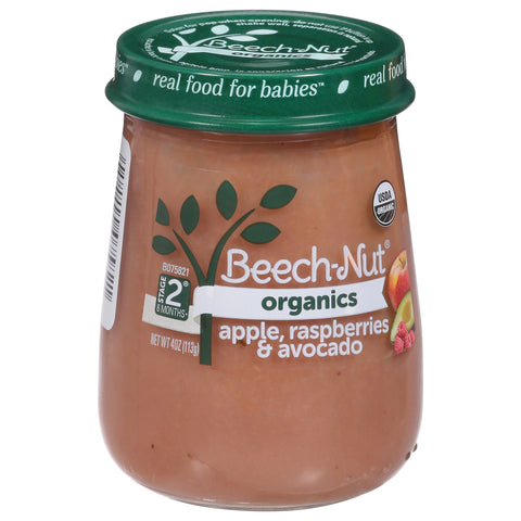 Beech-Nut Organics Stage 2 (6 Months+) Apple, Raspberries & Avocado 4 oz