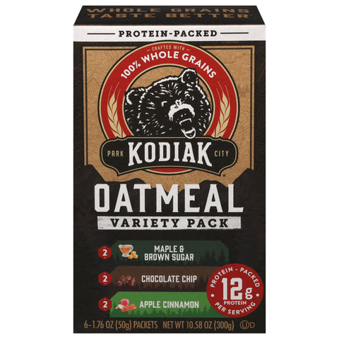 Kodiak Oatmeal Variety Pack 6 - 1.76 oz Packets - 6 Pack