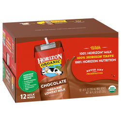 Horizon Organic 1% Lowfat UHT Chocolate Milk - 8 FZ 12 Count