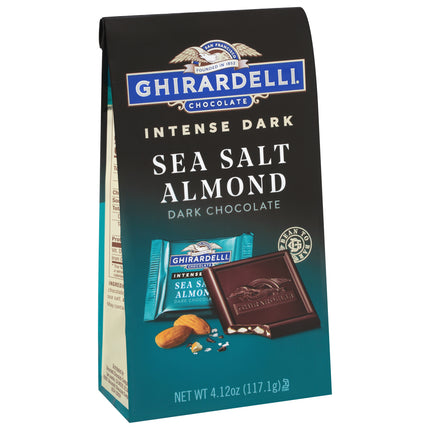 Ghirardelli Dark And Sea Salt With Almond Dark Chocolate - 4.12 OZ 6 Pack