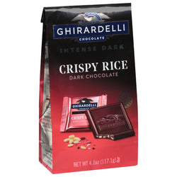 Ghirardelli Intense Dark Crispy Rice Chocolate Squares - 4.1 OZ 6 Pack