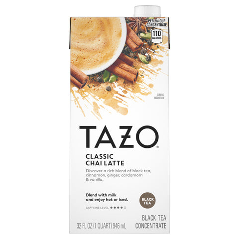 Tazo Classic Chai Latte Black Tea Concentrate 32 fl oz - 6 Pack