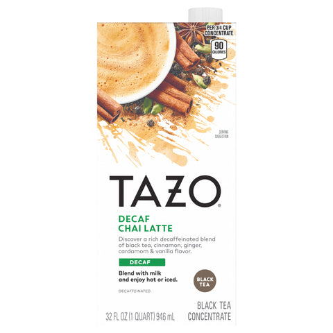 Tazo Decaf Chai Latter Black Tea Concentrate 32 fl oz - 6 Pack