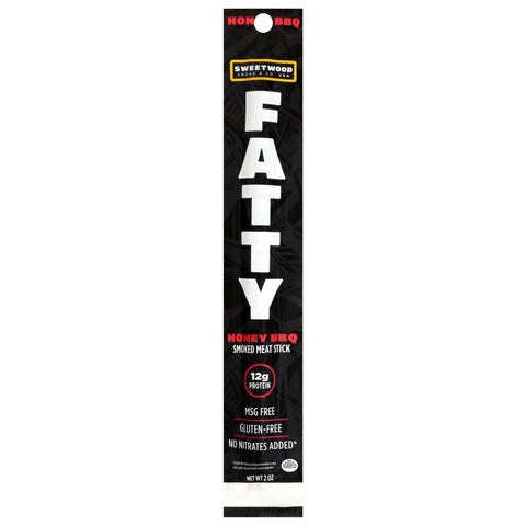 Sweetwood Smoke & Co Fatty Honey BBQ Smoked Meat Stick 2 oz - 20 Pack