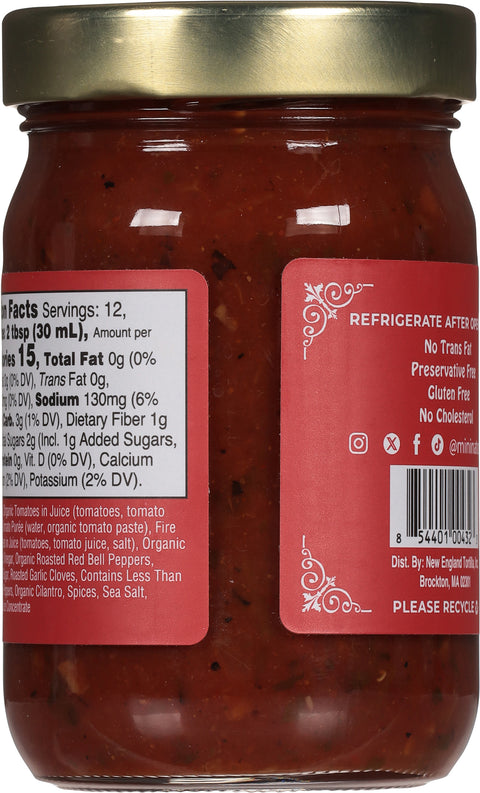 Mi Nina Organic Spicy Roasted Tomato Salsa - 13.5 OZ 6 Pack