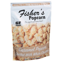 Fisher's Popcorn Caramel Dusted With White Cheddar - 10 OZ 12 Pack