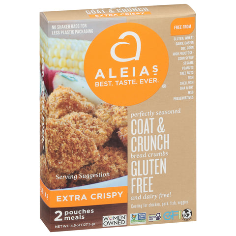 Aleia's Gluten Free Coat & Crunch Extra Crispy - 4.5 OZ 8 Pack