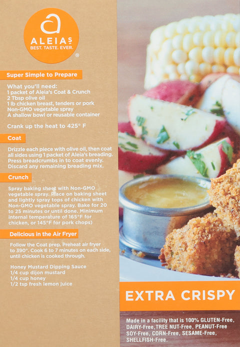 Aleia's Gluten Free Coat & Crunch Extra Crispy - 4.5 OZ 8 Pack