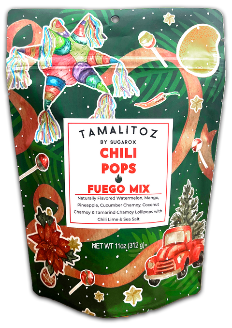 Tamalitoz Chili Pops Fuego Mix  - Christmas (Ships Sep - Dec) - 12 Pack